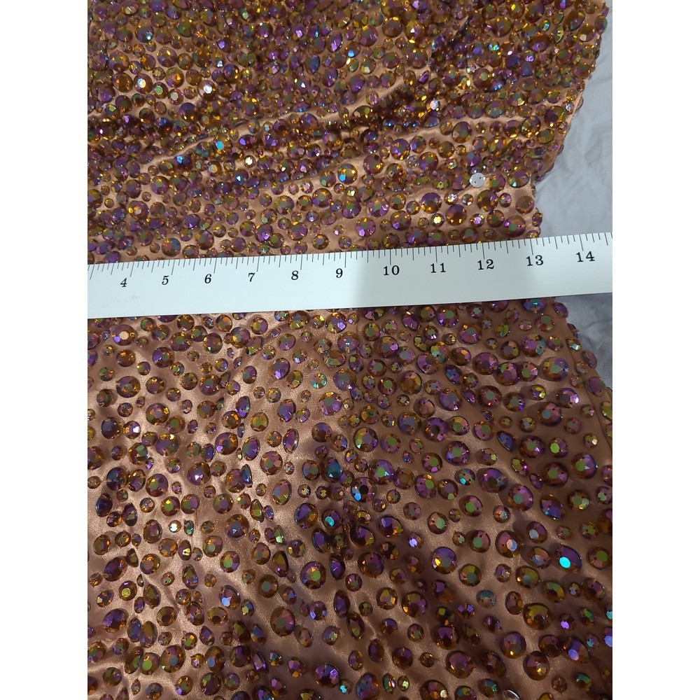 Sherri Hill 11284 Fully Stoned Cocktail dress Bronze Women SZ 6 glam event dress - Picture 10 of 12